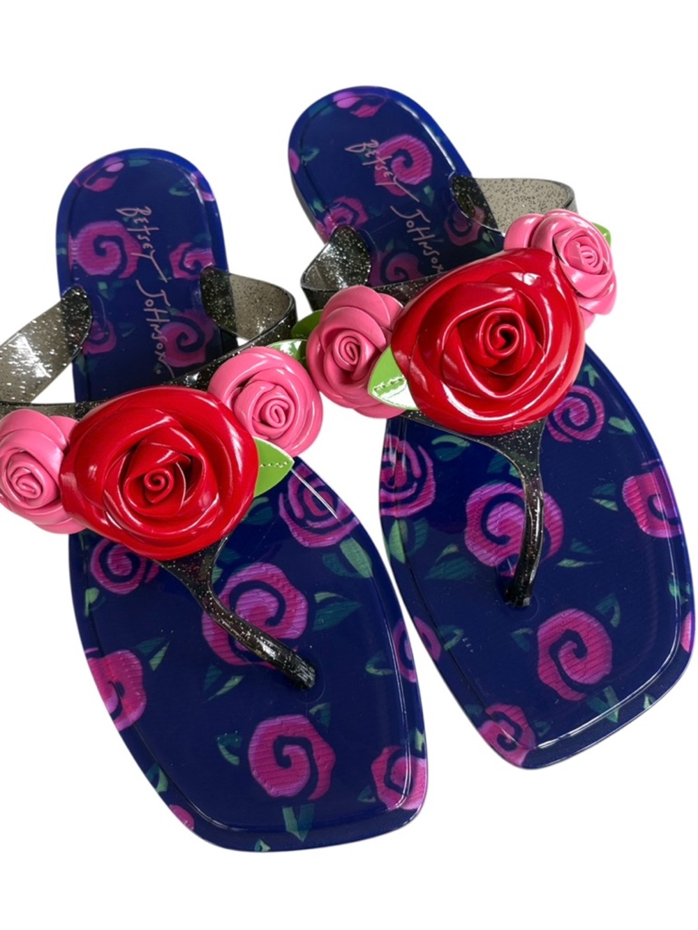 New In Box Betsey Johnson Trenten Floral Sandals Size 7